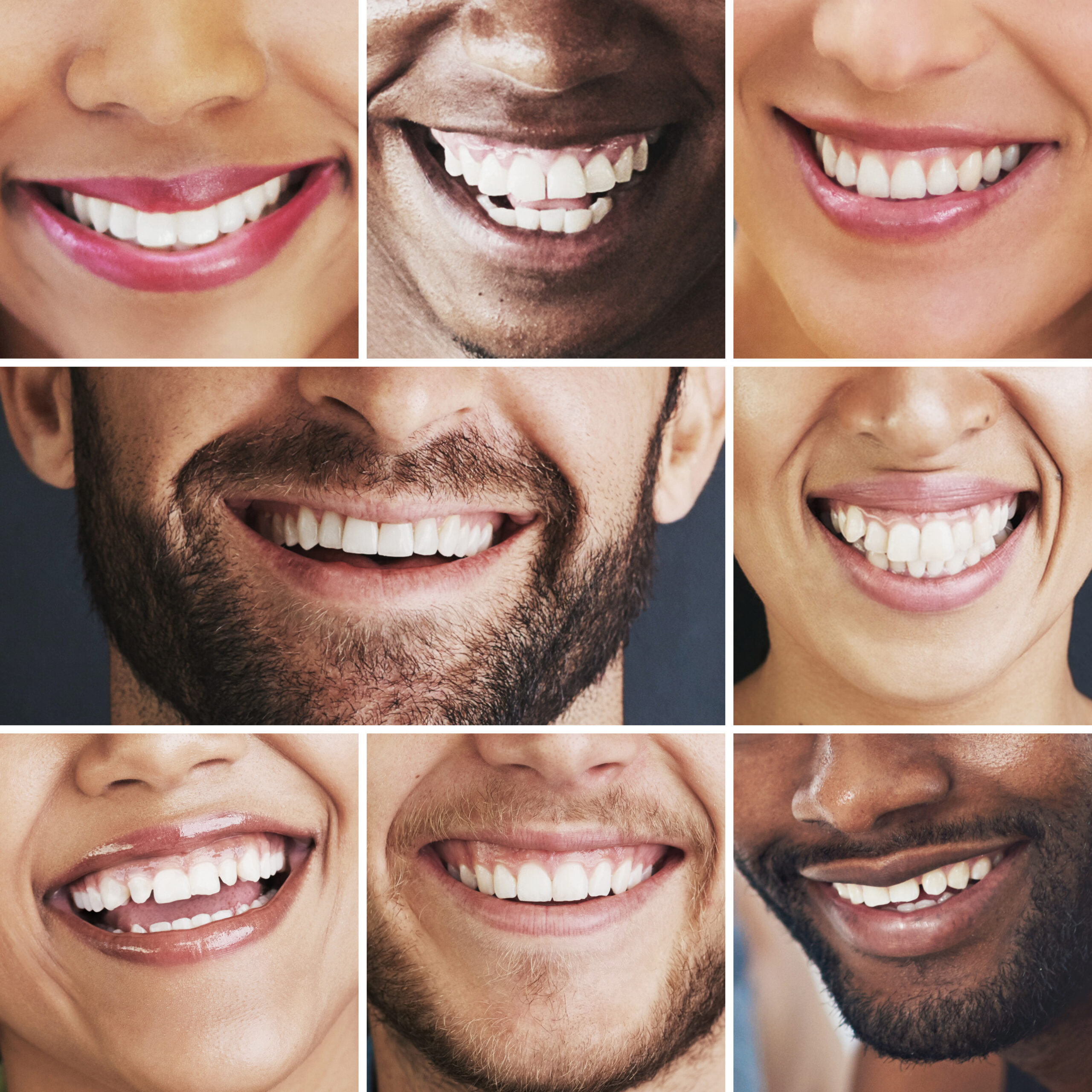 Group smile montage